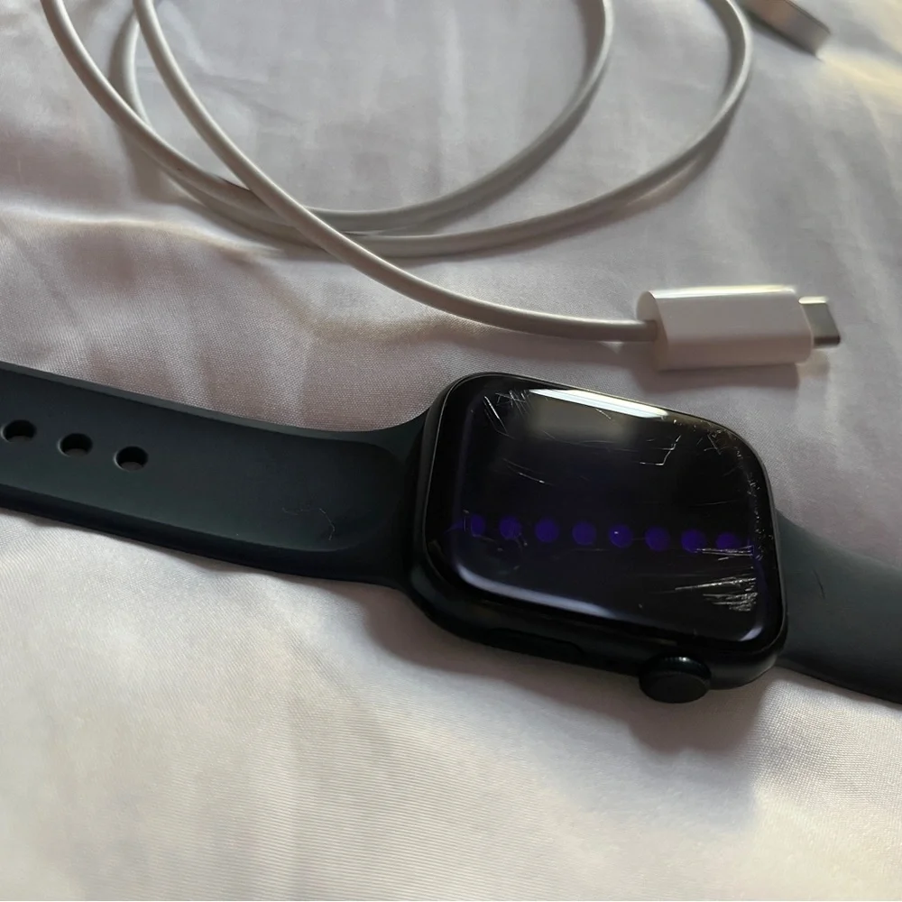 Black Apple Smartwatch with Charger